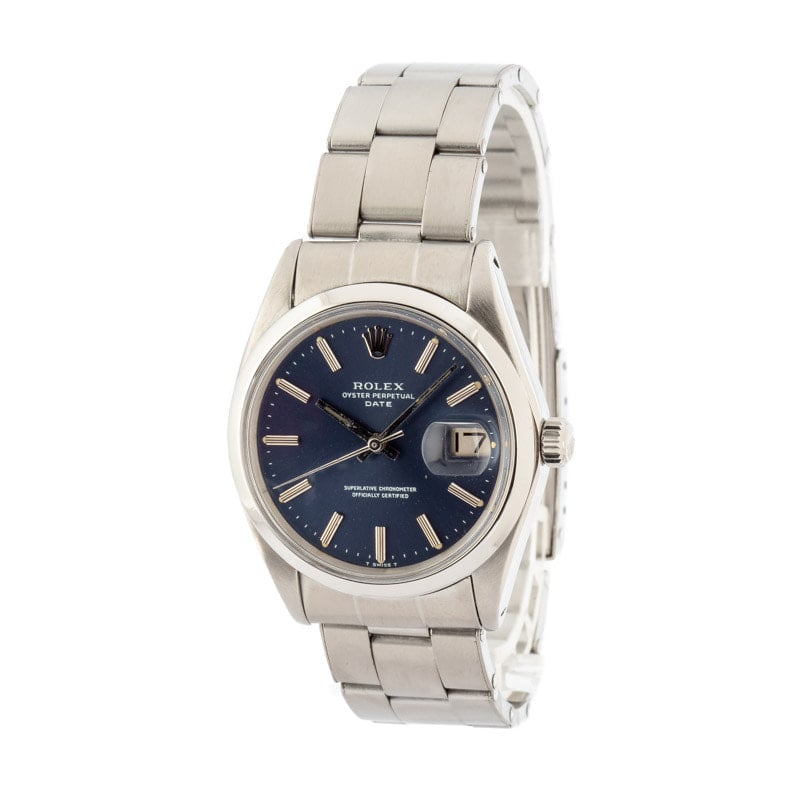Rolex Oyster Perpetual Date 1500 Blue Dial