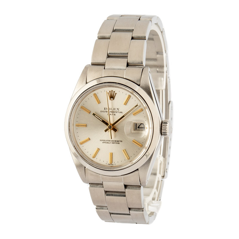 Pre-Owned Rolex Date 1500 Silver Dial