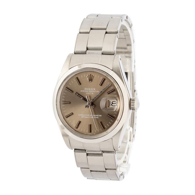 Vintage Men's Rolex Date 1500 Rivet Bracelet