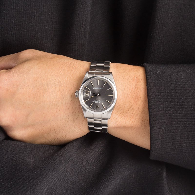 Pre-owned Rolex Date 1500 Slate Dial