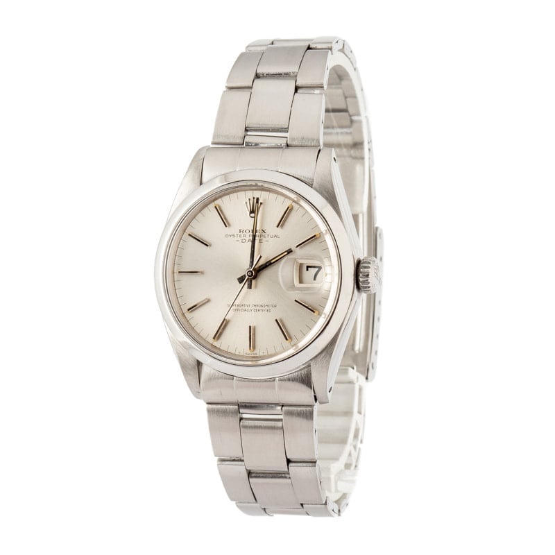 Pre-Owned Rolex Date 1500 White Dial