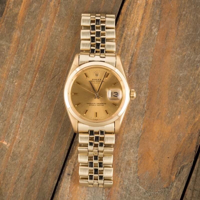 Used Rolex Date 1500 Yellow Gold