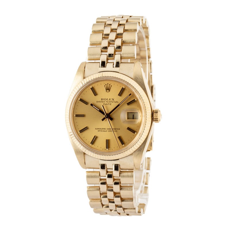 Pre-Owned Rolex Date 1503 Yellow Gold