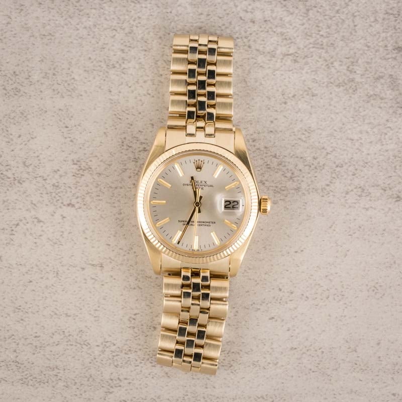 Pre-Owned Rolex Date 1503 Silver Dial