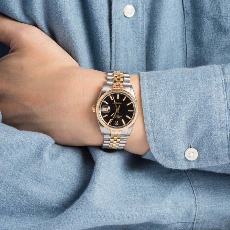 Rolex Date 15053 Black Dial