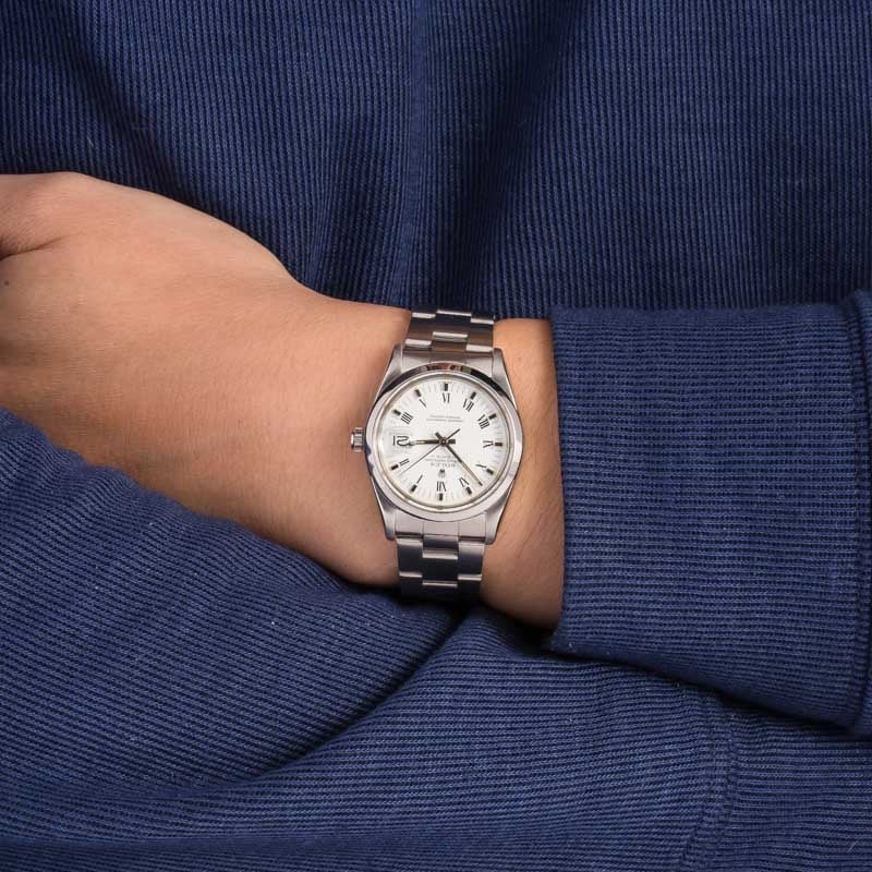 Men's Rolex Date 15200 White Roman Dial