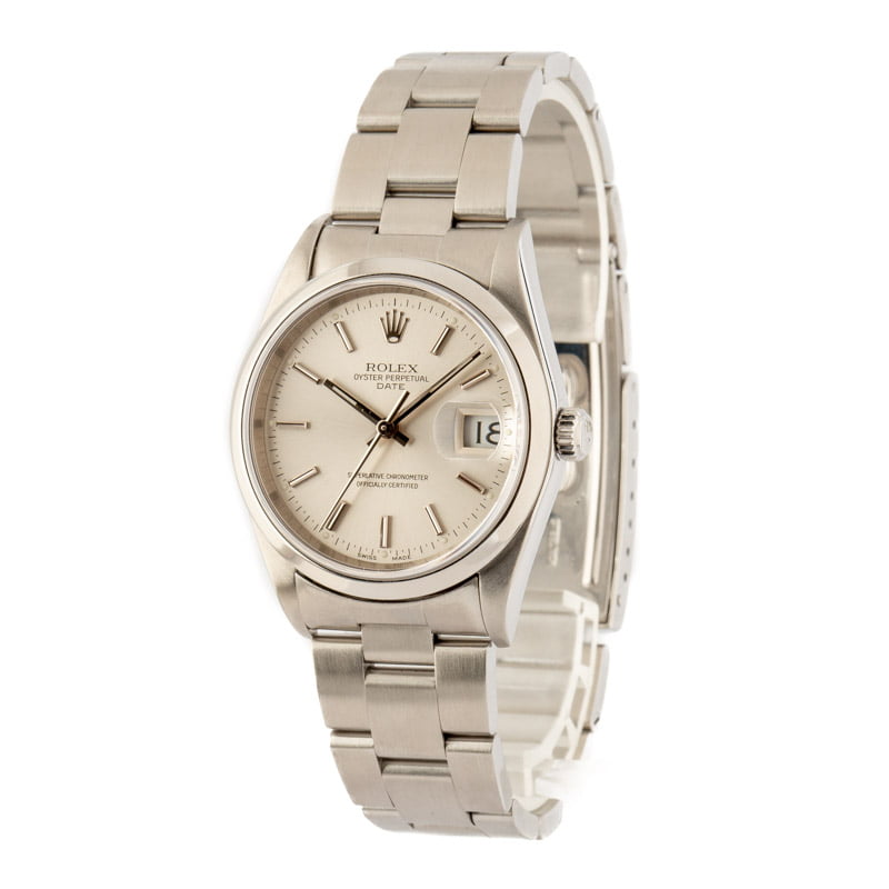 Pre-Owned Rolex Date 15200 Silver Dial