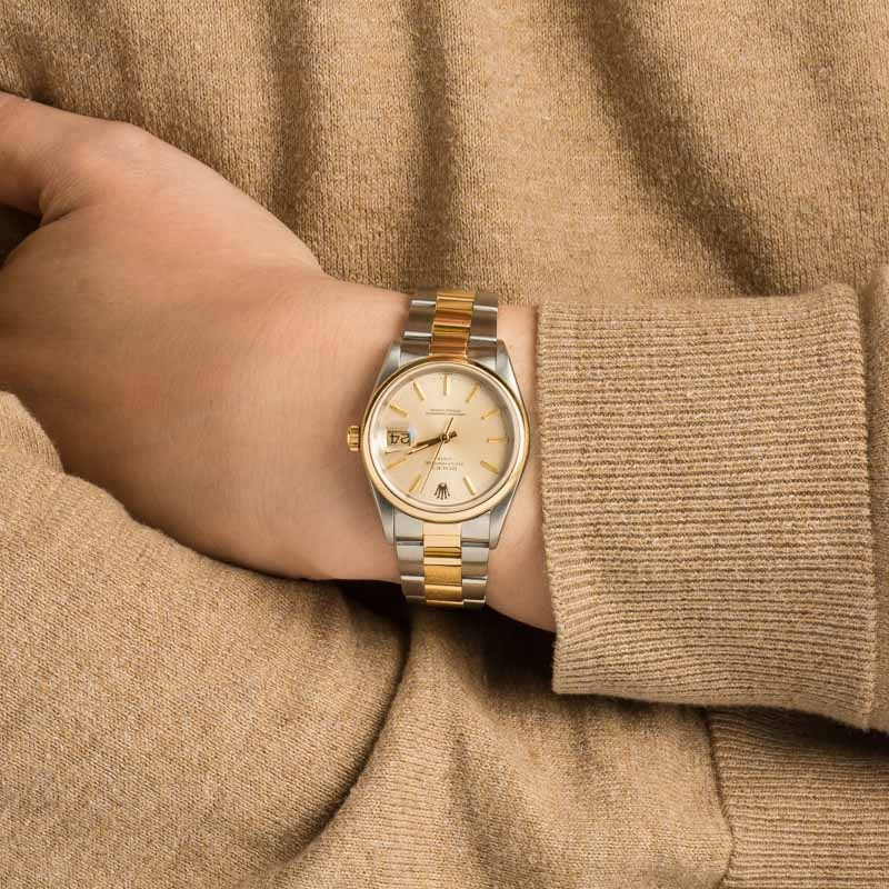 Rolex Date 15203 Silver Index Dial