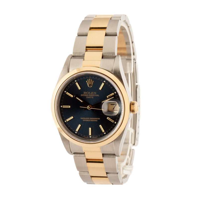 Rolex Date 15203 Blue Dial