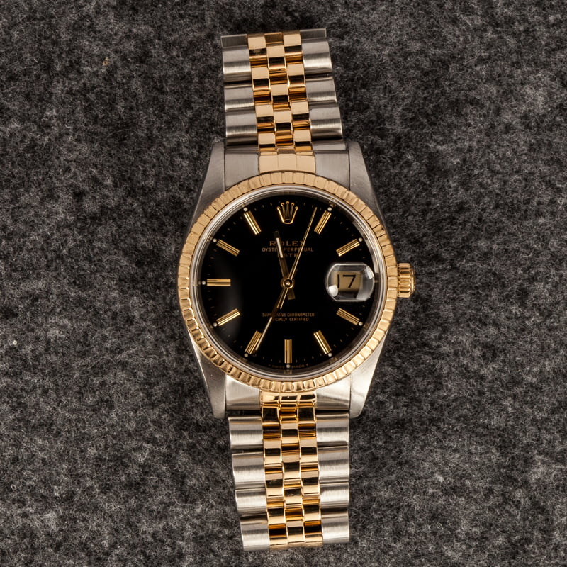 Rolex Date Steel and 18K 15223