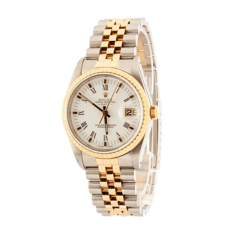 Rolex Date 15223 White Dial