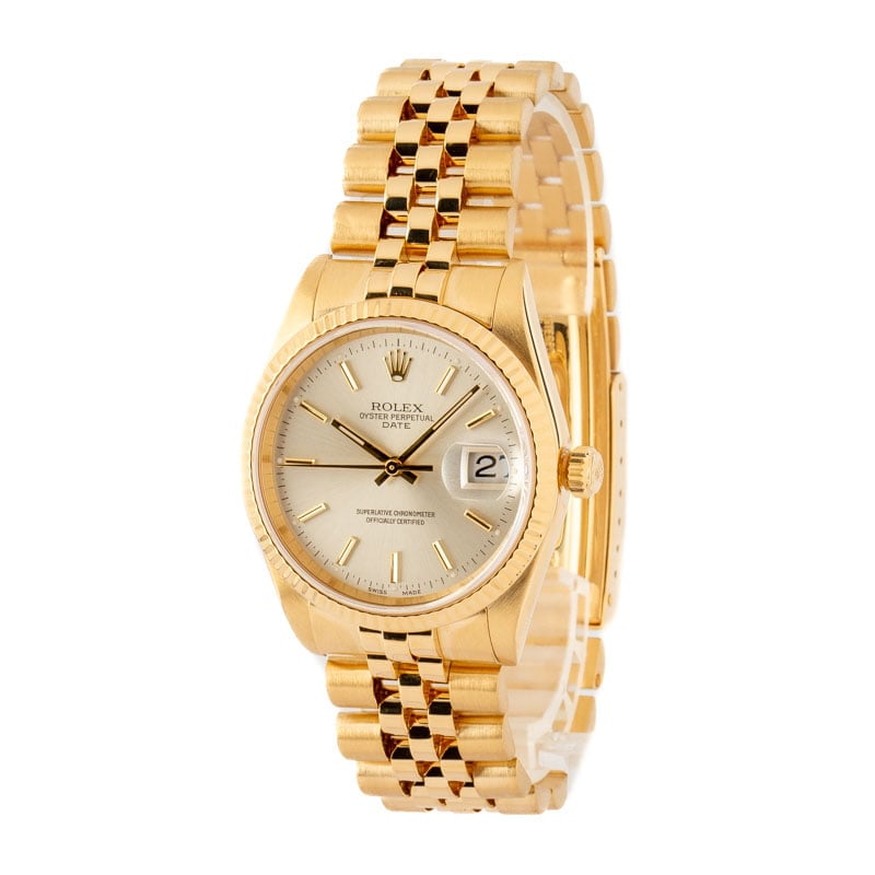 Rolex Date 15238 Yellow Gold