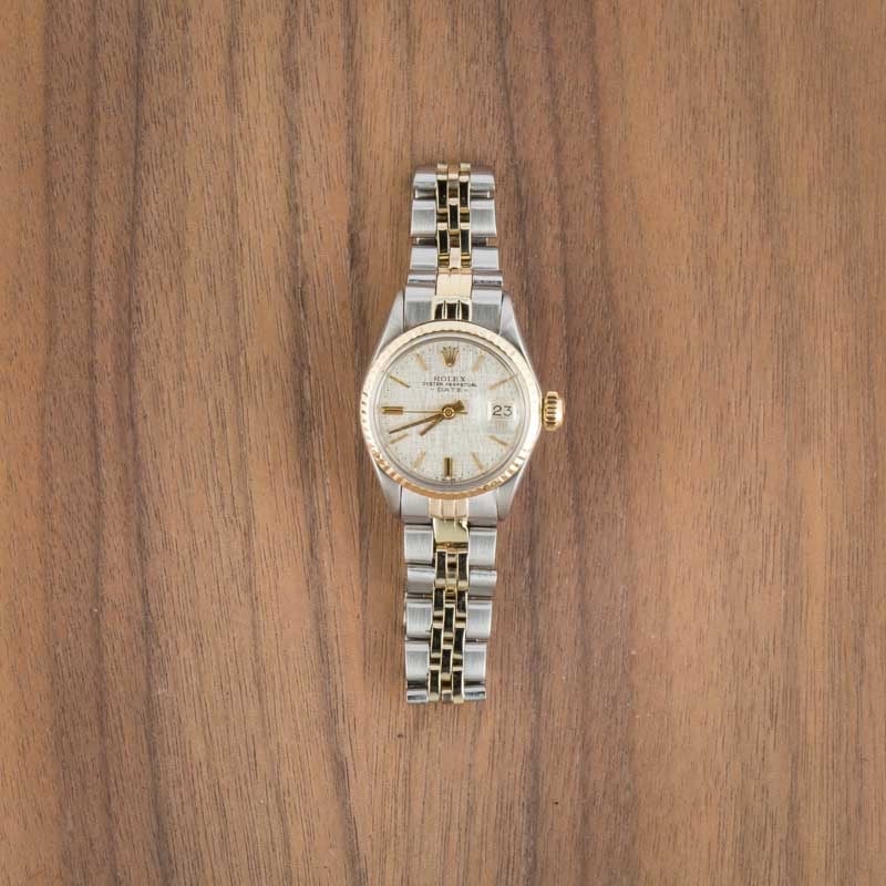 Ladies Rolex Date 6517 Linen Dial