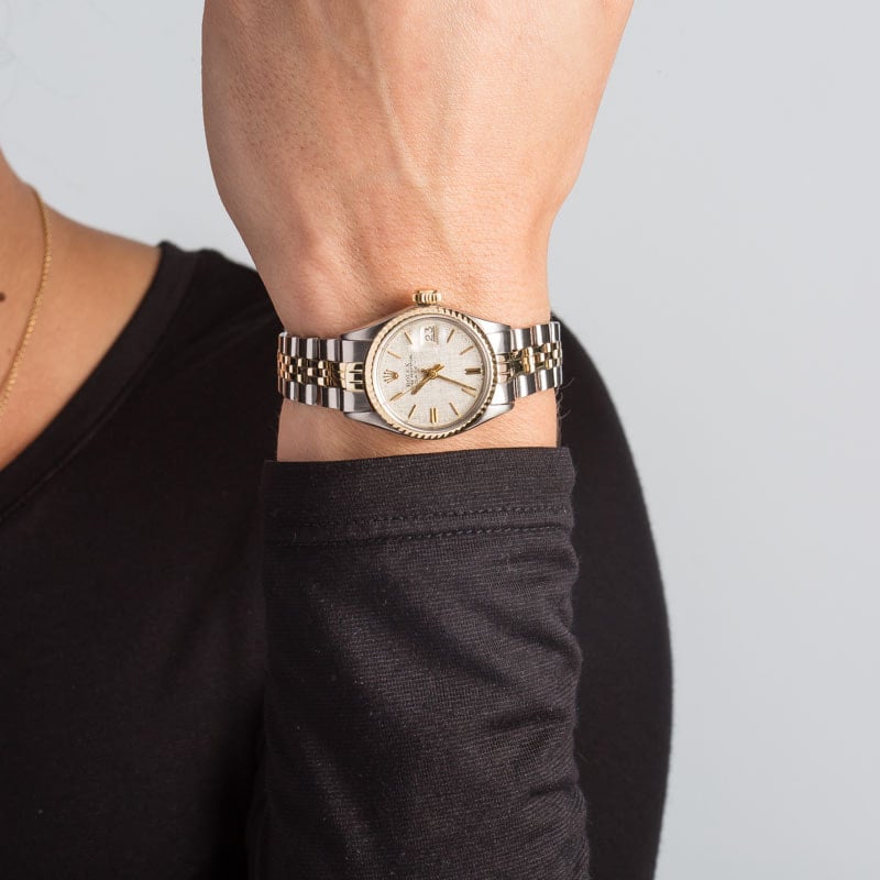 Ladies Rolex Date 6517 Linen Dial