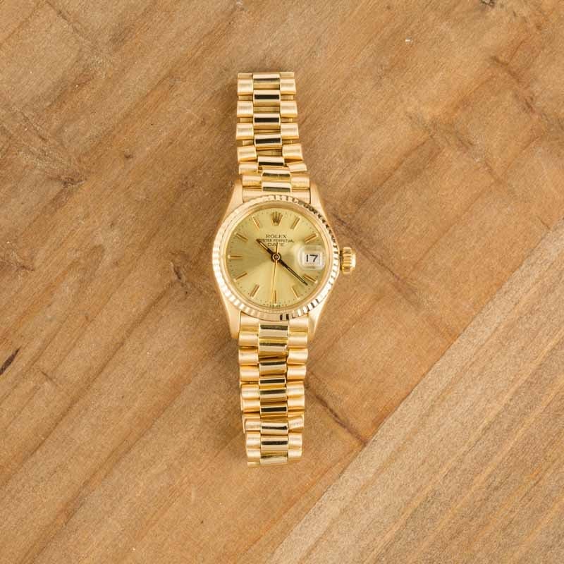 Ladies Rolex Date 6517 Yellow Gold