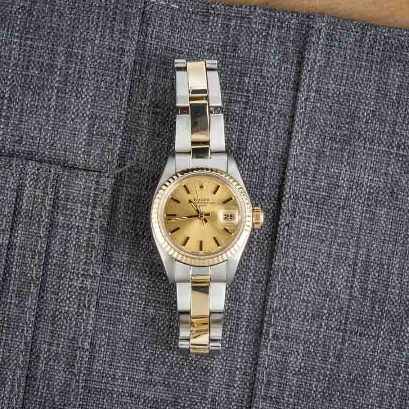 Used Lady Rolex Datejust Ref 6917 Champagne Dial