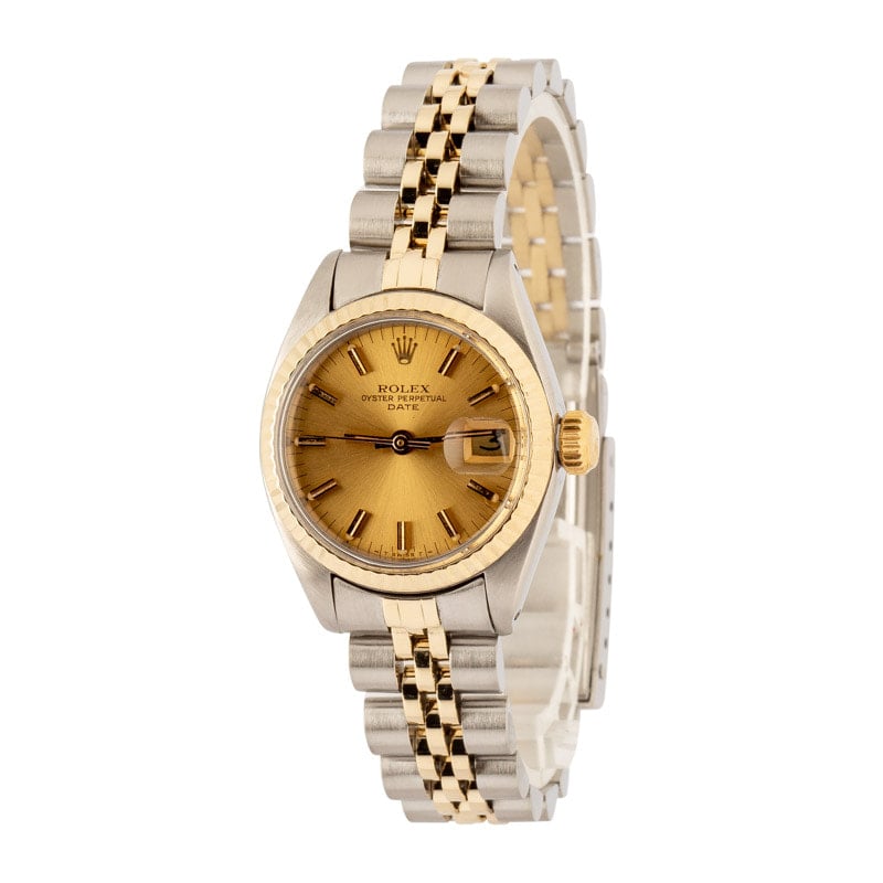 Used Ladies Rolex Date ref 6917 Champagne Index Dial