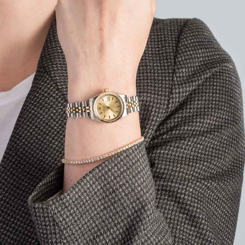 Women's Rolex Date Ref 6917 Champagne Dial