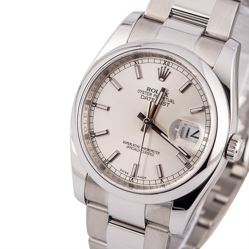 PreOwned Rolex Datejust 116200 Silver Dial