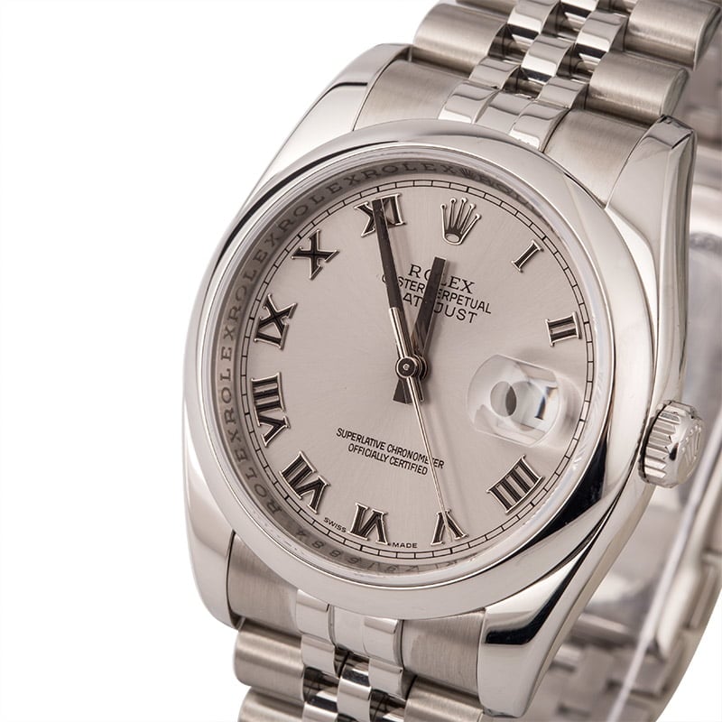 PreOwned Rolex Datejust 116200 Rhodium Roman Dial