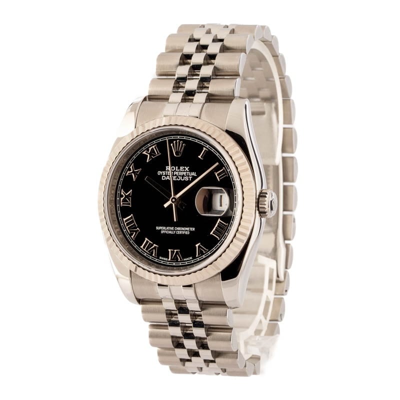 Rolex Datejust 116234 Black Roman Dial