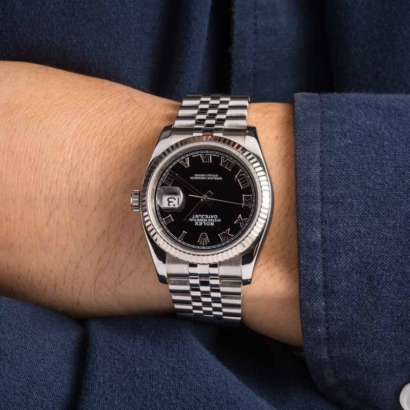 Rolex Datejust 116234 Black Roman Dial
