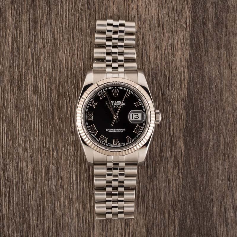 Rolex Datejust 116234 Black Roman Dial