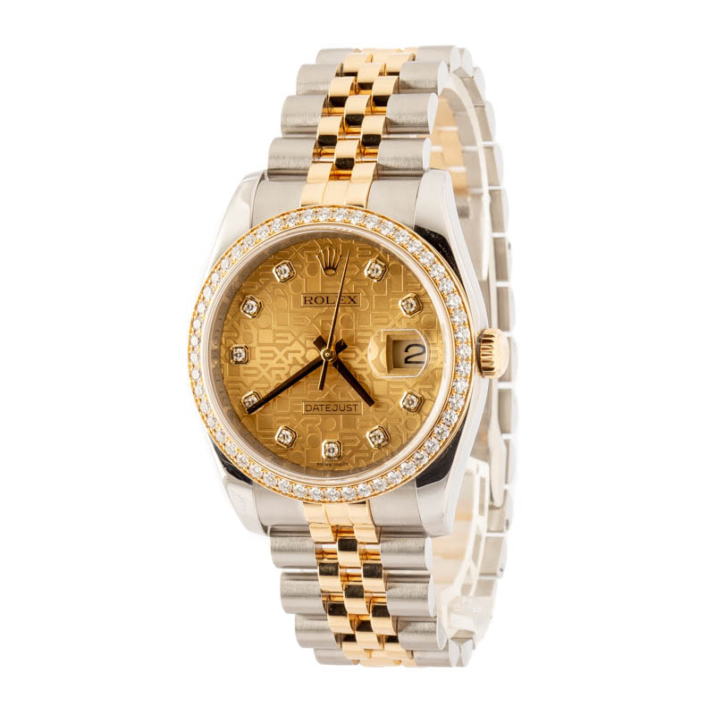 Used Rolex Datejust 36 Two Tone 116243 Diamond Dial