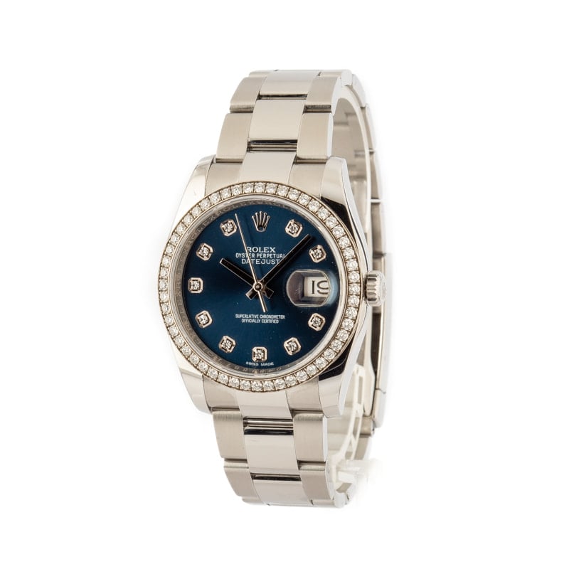 Used Rolex Datejust 116244 Diamond Dial & Bezel