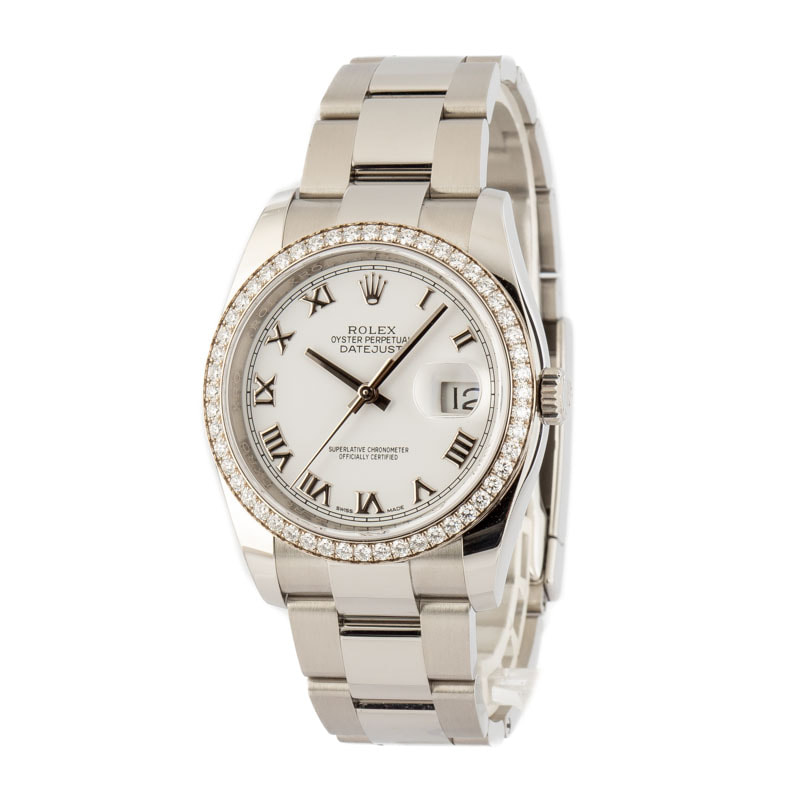 Rolex Datejust 116244 White Roman Numeral