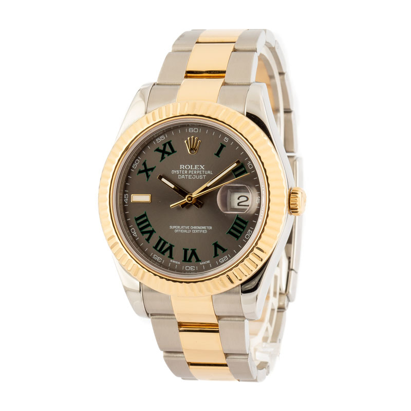 Rolex Datejust 116333 Two Tone with Slate Roman Dial