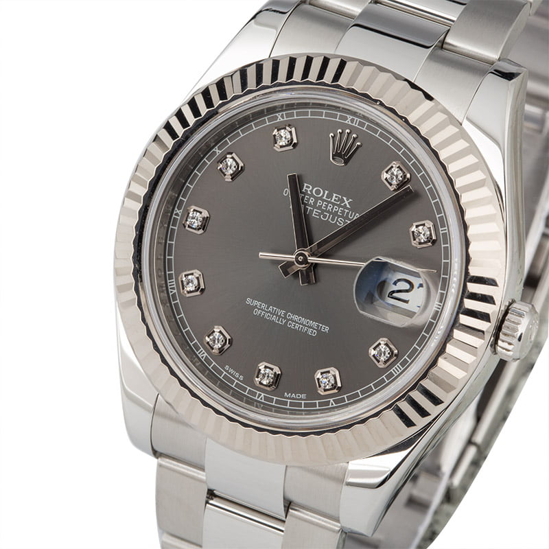 PreOwned Rolex Datejust 116334 Slate Diamond