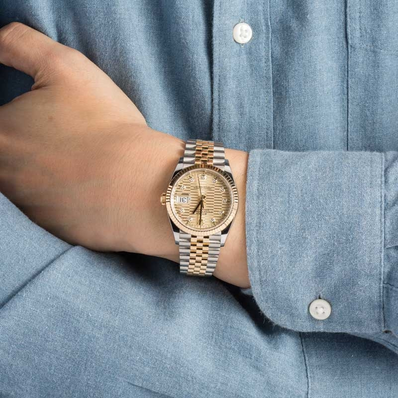 Rolex Datejust 126233 Fluted Motif Diamond Dial