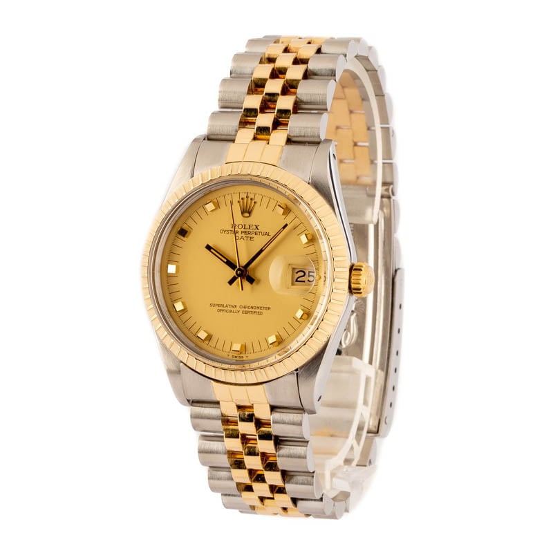 Rolex Date 15053 Champagne 34MM