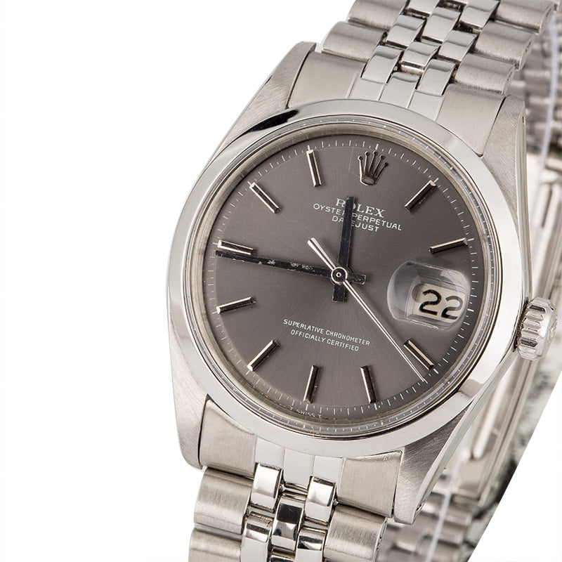 Vintage Rolex Datejust 1600 Slate Dial