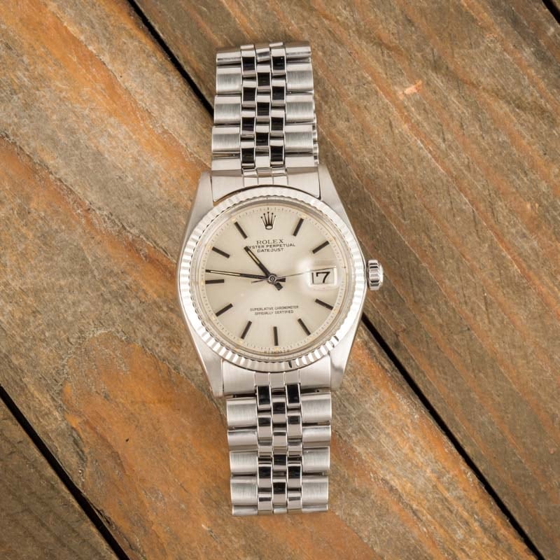 163834 Pre-Owned Rolex Datejust 1601 Stainless Steel