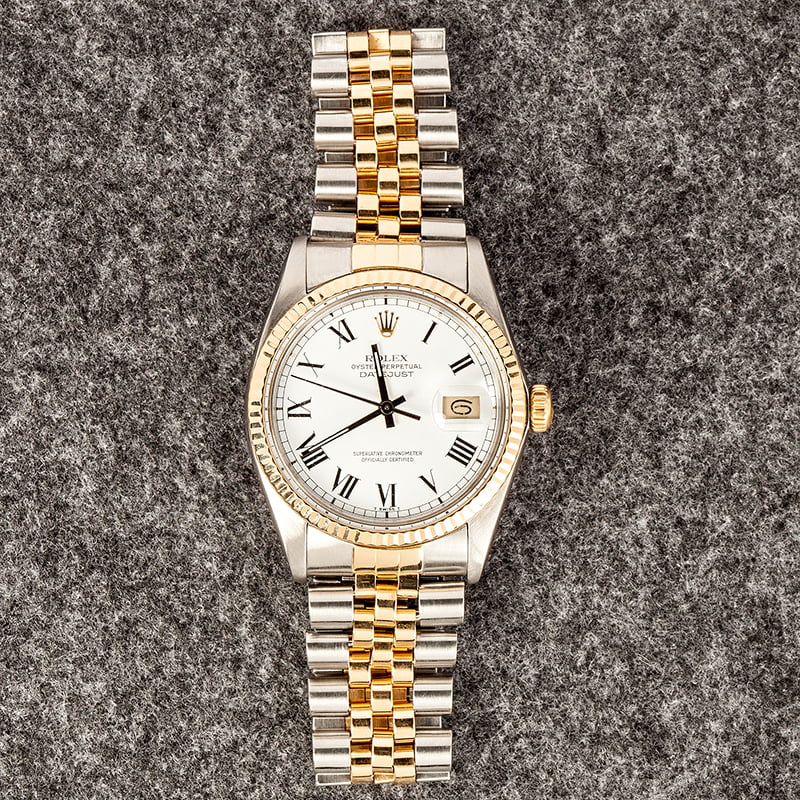 PreOwned Rolex Datejust 16013 White Buckley Dial