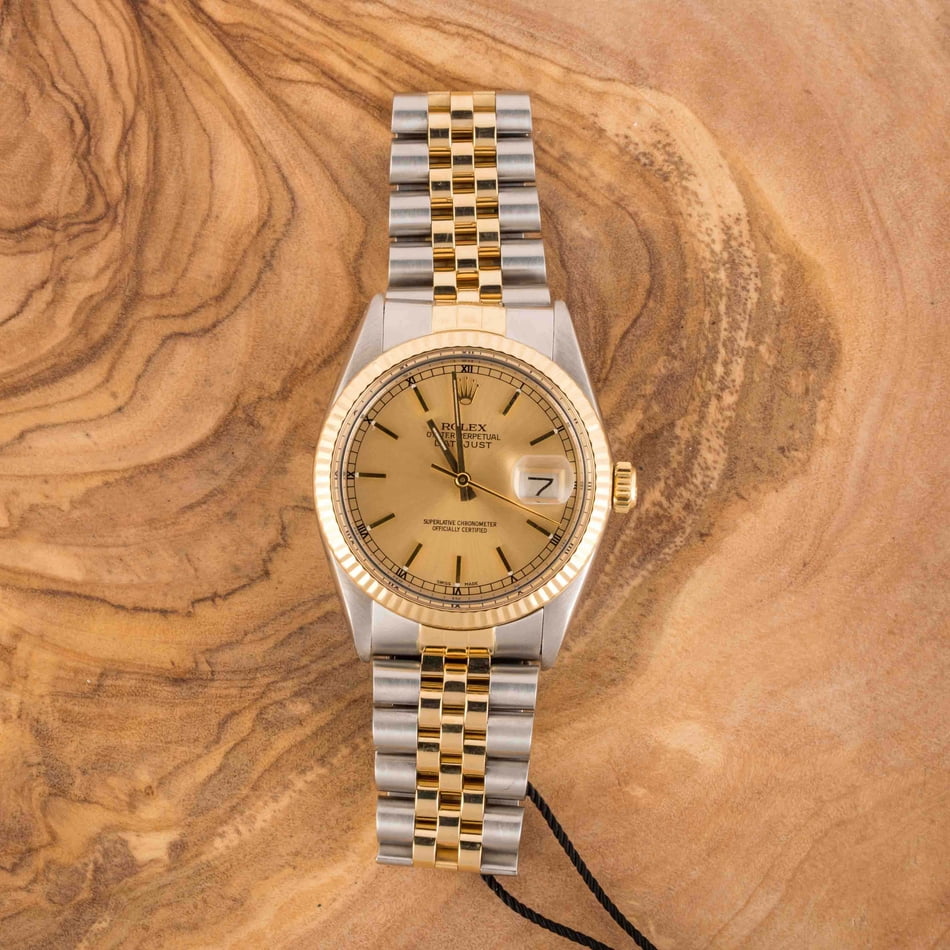 Rolex Datejust 16013 Champagne Dial Two Tone Jubilee
