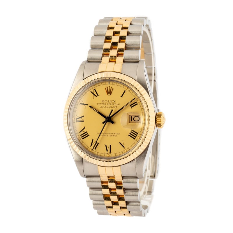 Pre-Owned Rolex Datejust 16013 Champagne Buckley Dial