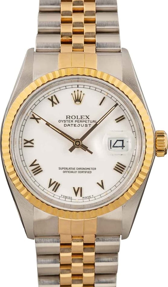Image of Pre-Owned Rolex Datejust 16013 White Roman Dial