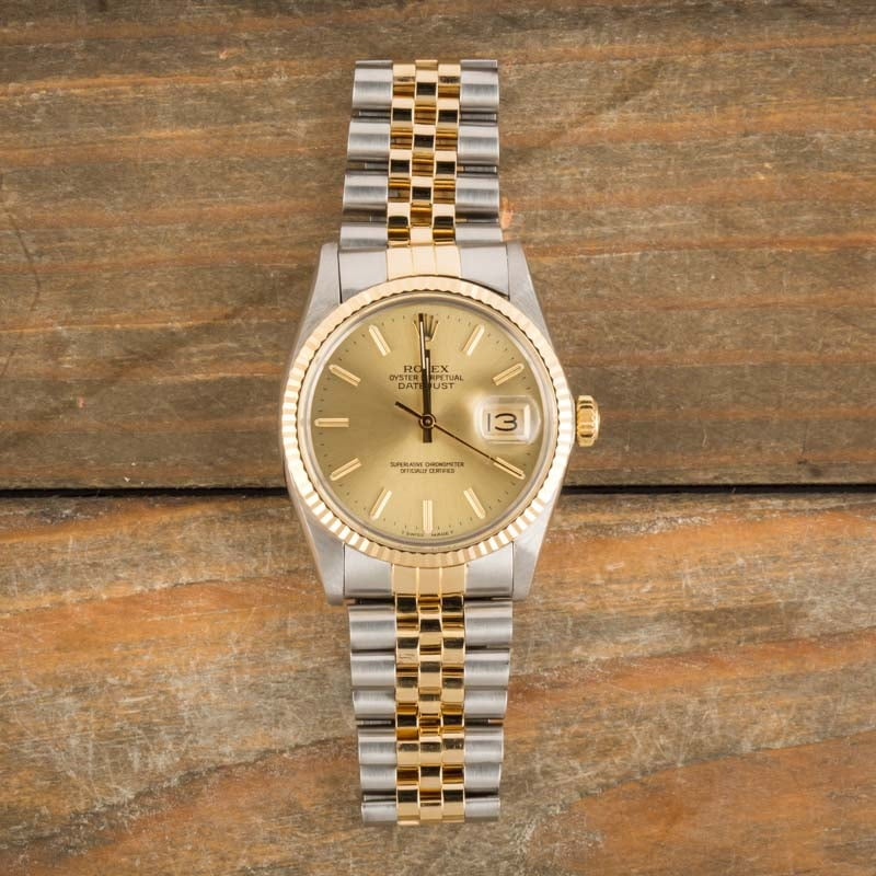 Rolex Datejust 16013 Stainless Steel and Gold