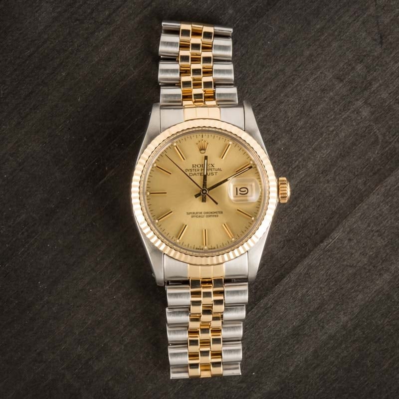 Used Rolex Datejust 16013 Steel & Yellow Gold