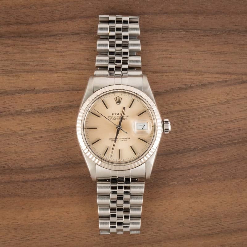 Rolex Datejust 16014 White Gold Bezel