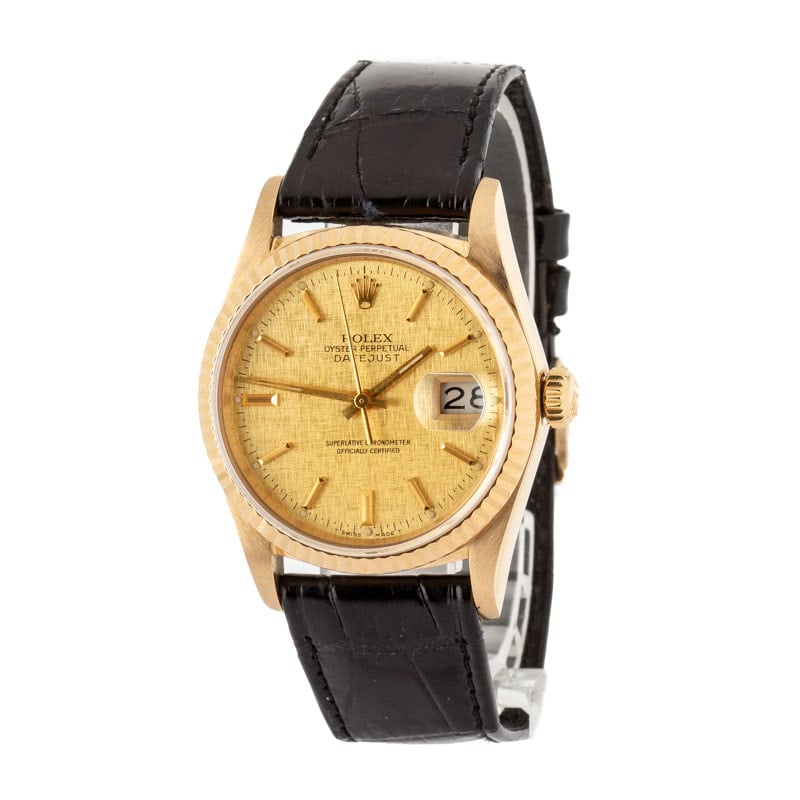 Rolex Datejust Ref 16018 Yellow Gold