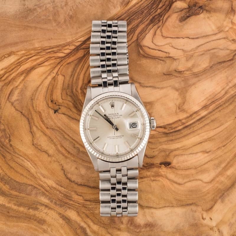 Pre-Owned Rolex Datejust 1603 Silver Index Dial