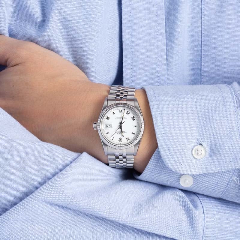 Pre-Owned Rolex Datejust 16030 White Roman Dial