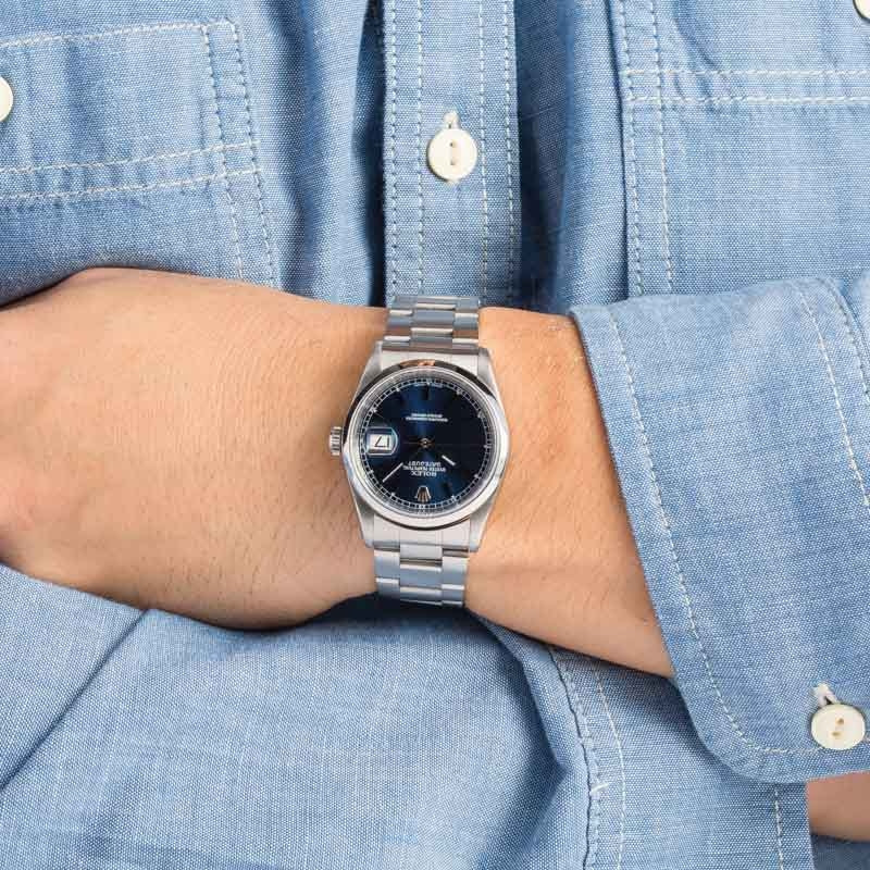 Used Rolex Datejust 16200 Blue Dial