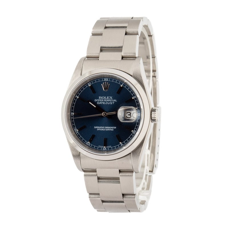 Used Rolex Datejust 16200 Blue Dial