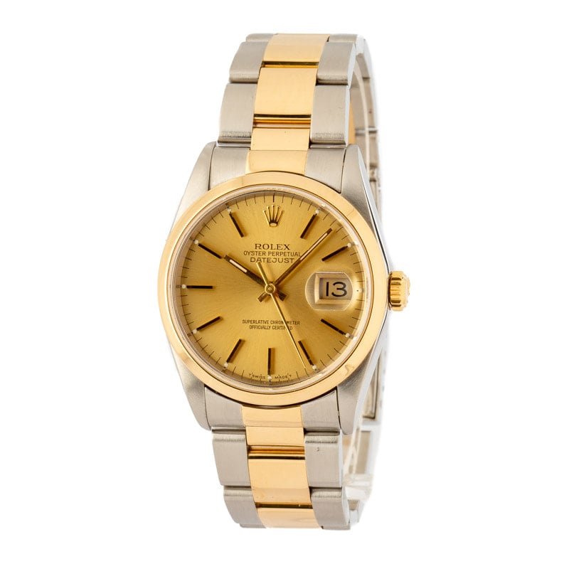 Rolex Datejust 16203 Smooth Bezel