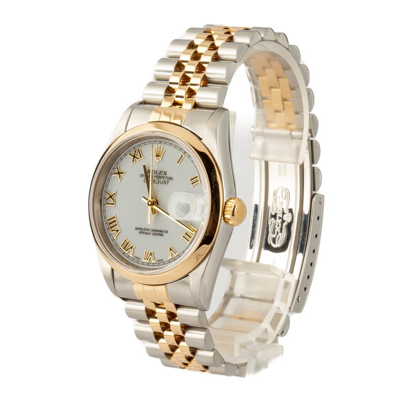 Rolex Datejust 16203 White Roman